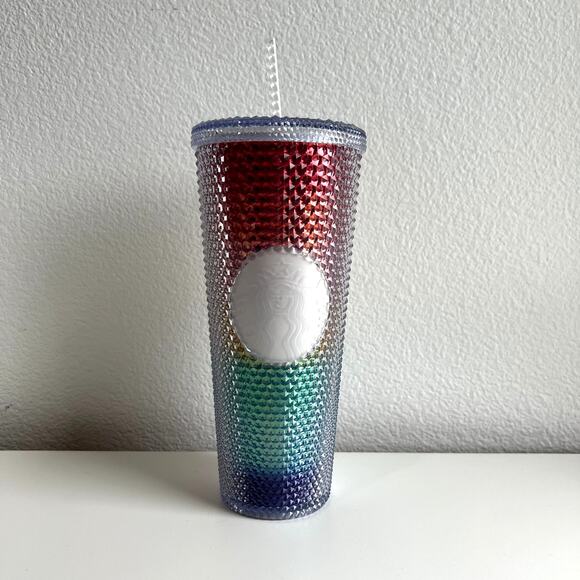 STARBUCKS - 2020 PRIDE RAINBOW STUDDED TUMBLER VENTI 24oz - BRAND NEW - Picture 1 of 4